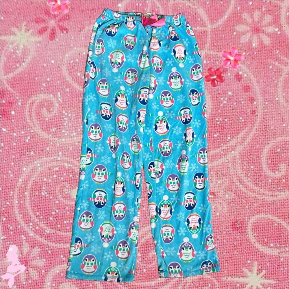 Kids Blue Penguin Pajama Pants